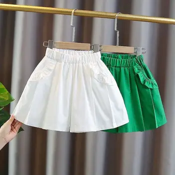 2023 новые Весенне-осенние хлопчатобумажные шорты для девочек, детские Джинсовые брюки, детская одежда от 2 до 12 лет