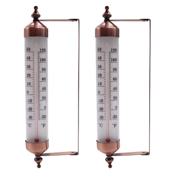 2шт 10-дюймовый термометр, наружный термометр, Декоративный термометр, внутренний термометр, настенный термометр, простой в использовании