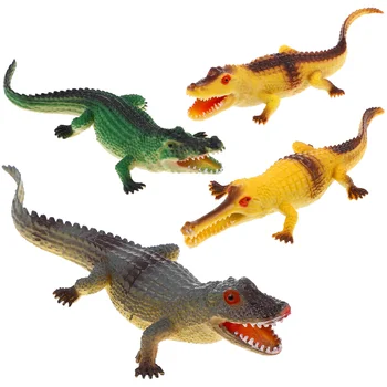 4 шт. Имитация Крокодила, игрушка-аллигатор, Орнамент, Игрушки для ванной, Игрушки для животных, детские мини-плюшевые фигурки из ПВХ.