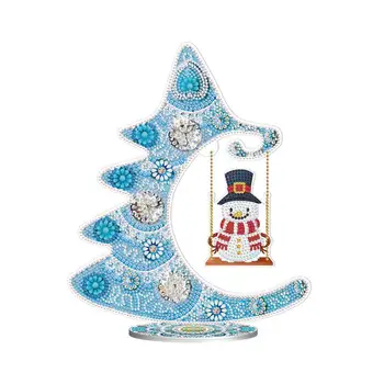 5D Стразы для росписи Рождественской елки, Наборы хрустальной мозаики особой формы, красочная изысканная двусторонняя роспись