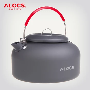 ALOCS Уличный чайник для воды, заварочный кофейник 0,8 л, 1,4 л, алюминиевый для пикника, кемпинга, пеших прогулок.