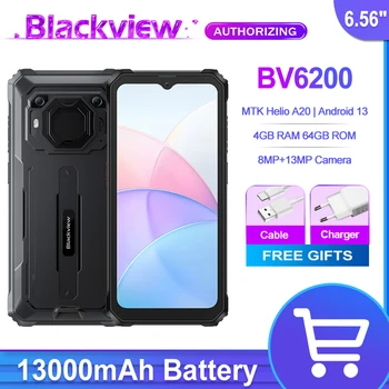 Blackview BV6200 Android13 Прочный Телефон Helio A22 6,56 