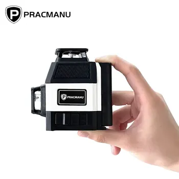 Pracmanu Mini 12 линий, 3D лазерный уровень, 360 Самонивелирующихся горизонтальных и вертикальных поперечных линий, линии силового луча, Зеленый лазерный уровень