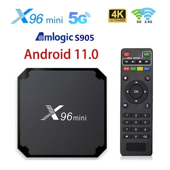 X96 5G Smart TV Box Android 11,0 2,4 G/5G WIFI Bluetooth 2G + 16G Мини 4K HDMI-совместимый медиаплеер VP9 H.265 Телеприставка