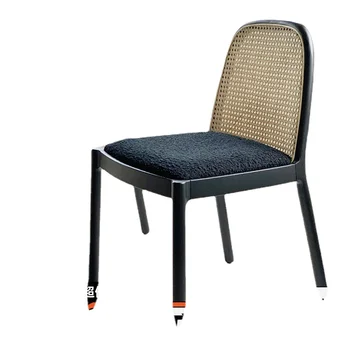 Xl Ротанговый стул из массива дерева, простой ротанговый стул, обеденный стул для домашнего ресторана, настольный светильник, Роскошное Косметическое кресло