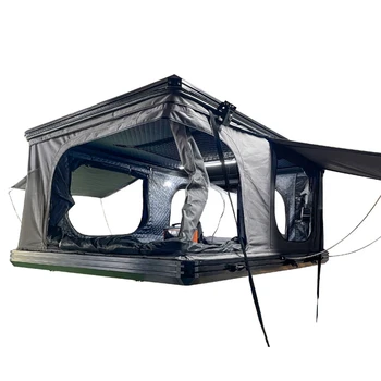 Большое обзорное окно Автомобильная палатка на крыше для 2 человек Открытый кемпинг на крыше Палатка на крыше из алюминиевого сплава