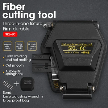 Волоконный кливер SKL-6C нож для резки кабеля FTTH волоконно-оптический нож инструменты резак Высокоточные Волоконные Кливеры 16 поверхностное лезвие
