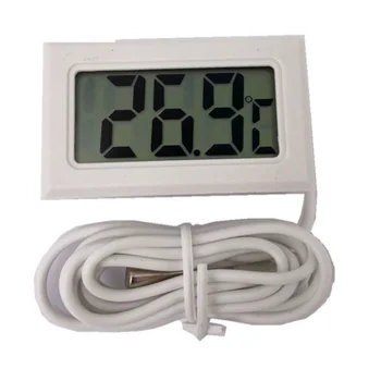 Встроенный мини-цифровой термометр Termometro с датчиком и ЖК-дисплеем с батареей -50-110 ° C Для внутреннего холодильника, аквариума, дома