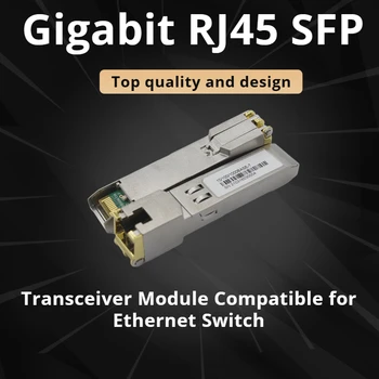 Гигабитный Модуль SFP RJ45 1000 Мбит/с SFP Медный Модуль Приемопередатчика RJ45 SFP, Совместимый с Коммутатором Cisco/Mikrotik Ethernet