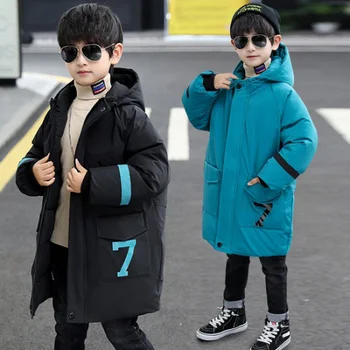 Детская зимняя куртка для мальчика 2023 года, Пуховая хлопковая парка, Теплое пальто для мальчиков, Детская одежда с капюшоном, утепленные куртки, Верхняя одежда и пальто