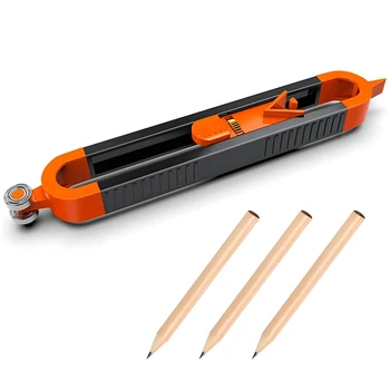 Инструмент для измерения контура с замком для карандаша - Инструмент для рисования по дереву, Дубликатор профиля для измерения углов с 3 карандашами