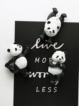 Китайская панда Кунг-фу, ручные 3D магниты на холодильник, наклейки на холодильник, магнитная наклейка, обучающая лепке панды, милые украшения для дома