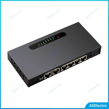 Коммутатор POE 65 Вт 4 Порта 10/100 PoE + 2 Порта Uplink Ethernet Коммутатор Iron Shell Сетевой Коммутатор для IP-камеры/Беспроводной Точки доступа/CCTV