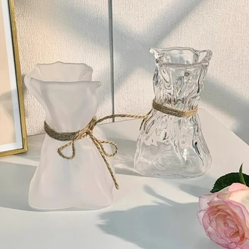 Креативные стеклянные вазы в форме Оригами, украшения для гостиной, Мини-ваза, настольная Прозрачная Ваза, Обеденный стол, Инструменты, Аксессуары для дома