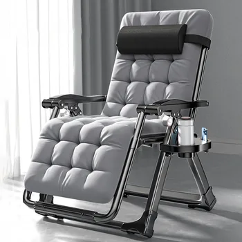 Кресло с одной подушкой, Эластичный растягивающийся кронштейн, Удобное походное кресло, Складные шезлонги для балкона, мебель для патио.