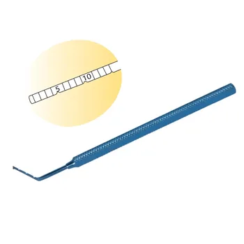 Линейка для разметки склеры из титанового сплава Helveston, офтальмологический инструмент для измерения зрения, шкала 0-10 мм