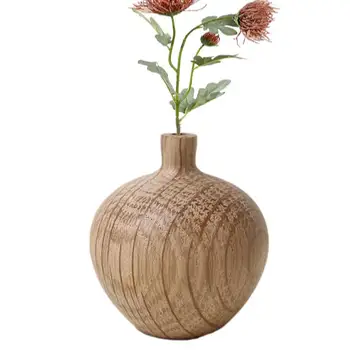 Мини Деревянная ваза Натуральное украшение для дома, Ваза-подставка, простой дизайн, ваза-поделка для званых обедов, домашних праздников и свадьбы