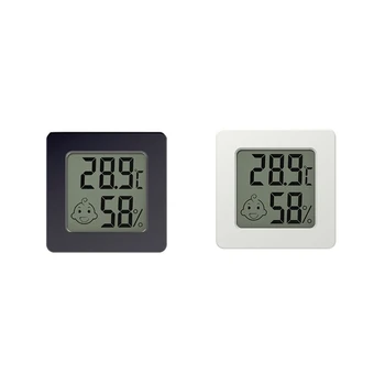 Мини-ЖК-Цифровой Термометр-Гигрометр Измеритель Температуры Датчик Влажности Метеостанция Кнопка Комплект С Батареей