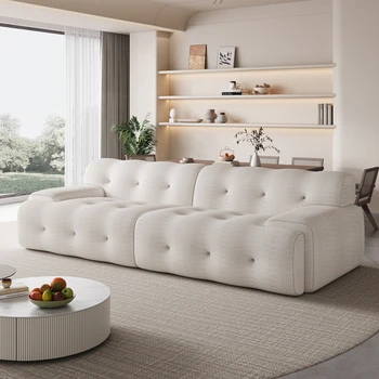 Минималистичные 3-местные диваны На полу, Деревянные белые диваны для гостиной в скандинавском стиле, для чтения, Эргономичная Прямая мебель для дома Divano