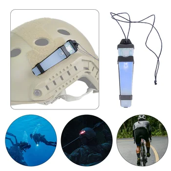 Многоцелевой защитный шлем, мигающий индикатор, Встроенная кнопка CR2032, сигнальная лампа для выживания, Водонепроницаемая лампа, уличное оборудование