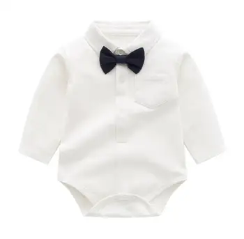 Мода 2024 года Одежда для новорожденных девочек Милый галстук-бабочка Комплект для новорожденных мальчиков Детская одежда