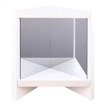 Настоящее зеркало для создания истинного образа Домашнее Белое Квадратное Деревянное Настоящее зеркало Настоящее зеркало для фотосъемки, моделирования, интервью в реальном времени