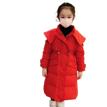 Новое хлопковое пальто MODX для девочек, детское зимнее хлопковое пальто выше колена, утолщенное теплое хлопковое пальто, детская зимняя куртка