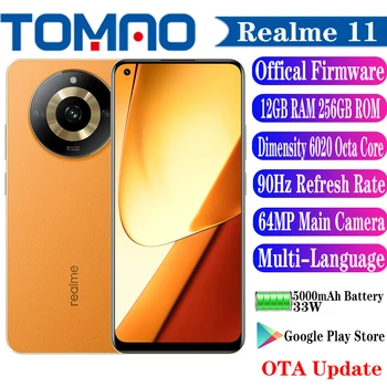 оригинальный смартфон Realme 11 5G MTK Dimensity 6020 6,43 Дюйма AMOLED 64Mp Аккумулятор 5000 мАч 33 Вт Флэш-чейнджер Google Play OTA