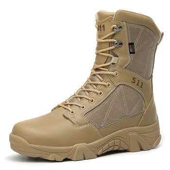 Осенне-зимние уличные Мужские ботинки для альпинизма, армейские ботинки, мужские ботинки для пустыни, высококачественные тренировочные военные ботинки