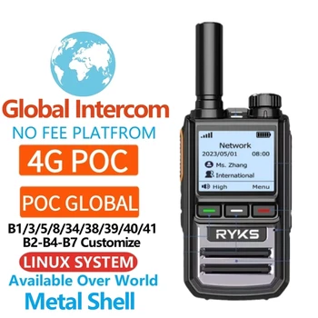 Портативная рация RYKS-BQ-238 с дальностью разговора 5000 км, сетевое радио 4G LTE POC, портативная рация с sim-картой