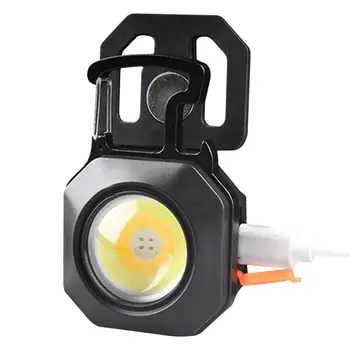 Светодиодный портативный фонарик Мини-брелок Фонарик Рабочий фонарь USB перезаряжаемый для кемпинга на открытом воздухе COB Light прикуриватель для сигарет