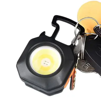 Светодиодный фонарик Mini Work Light Перезаряжаемый Блик COB Брелок Для ключей Портативный Фонарик для кемпинга на открытом воздухе Маленький Световой Штопор