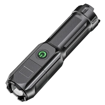 Светодиодный фонарик USB, перезаряжаемый USB-кабель В комплекте, фонарики, мини-ручка, 3 режима, ручной фонарик, открытый T5EF