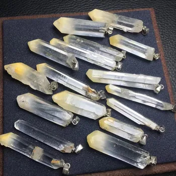 Серебряная пряжка 925 пробы, натуральная грубая подвеска в виде кристалла манго в виде точки для подарка модным ювелирным изделиям