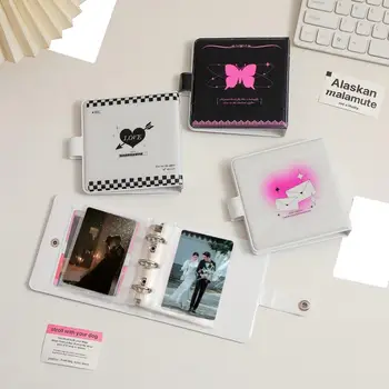 Стильный альбом для фотокарточек в переплете Kpop Широко используемый держатель для фотокарточек Kpop Держатель для фотокарточек Книжные принадлежности для путешествий