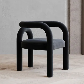 Туалетный столик со спинкой, Скандинавский Дизайнерский обеденный стул, Повседневный домашний стул для спальни, мебель для отдыха, шезлонги