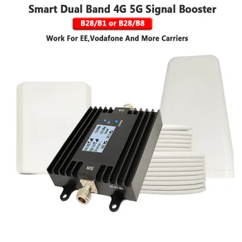 Усилитель сигнала 5G B1 / B28 для EE Vodafone и других операторов связи, ретранслятор 3G 4G, мобильный усилитель, мониторинг приложения Tuya