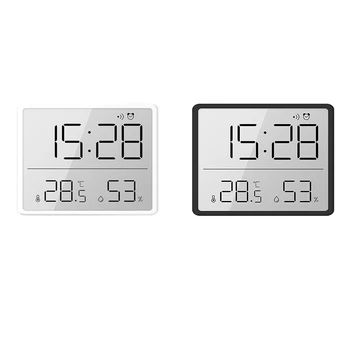 Цифровой гигрометр-термометр с часами, монитор влажности, таймер-будильник для домашнего офиса, детской комнаты