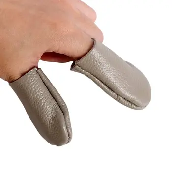 Швейные пальчиковые кроватки Ручная работа Многоразовый Кожаный инструмент для валяния Протектор для большого пальца чехлы для кончиков пальцев Перчатки для пальцев