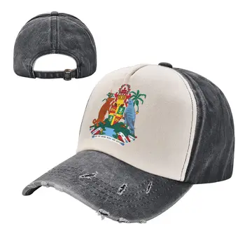 Эмблема Гренады Цветная блокировка Потертая бейсболка Шляпы для папы Мужские Женские Винтажные из промытого хлопка Для дальнобойщиков Регулируемый подарок